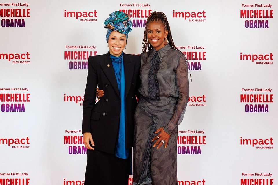 Omenaa Mensah i Michelle Obama podczas wydarzenia Impact