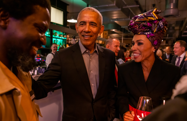 Barack Obama podczas inauguracji Obama Presidential Center