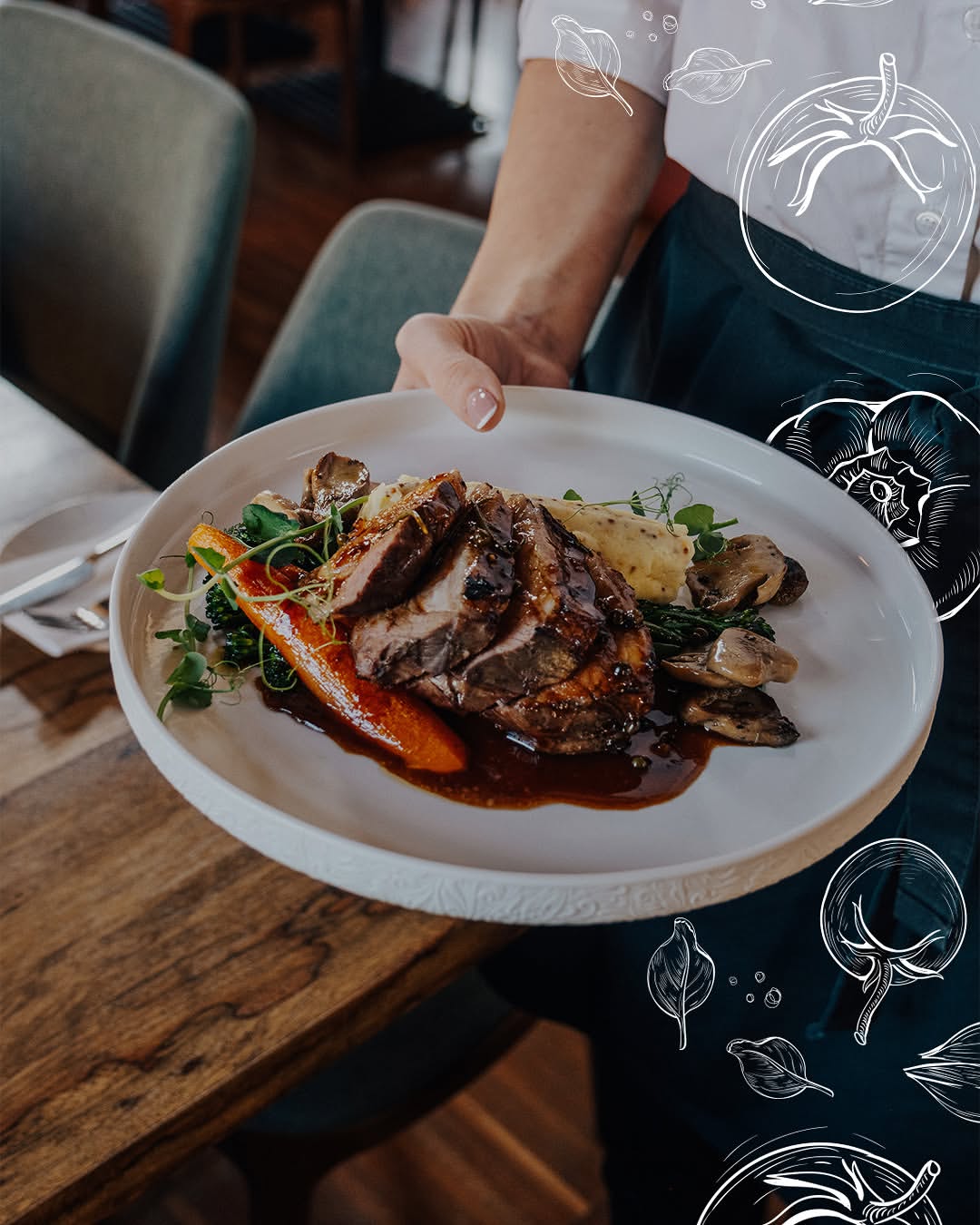 Danie mięsne w restauracji Pomodoro